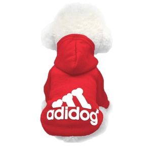 Adidog sport hoodie sweatshirt for dog